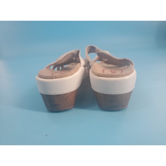 Kloggs Comfort Sandal Sz 8 Leather Back Slide Wedge Slip Resistant White - Picture 5 of 14